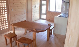 ケヤキ一枚板ダイニングテーブルセット(玉城町K様邸)