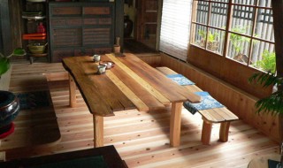 雑木寄せ天板ダイニングテーブル＆ベンチ（多気町Ｉ様邸）
