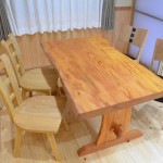 ケヤキ一枚板ダイニングテーブル(明和町T様邸)