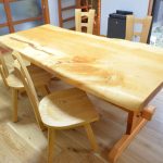 イチョウ一枚板ダイニングテーブル(南伊勢町M様邸)